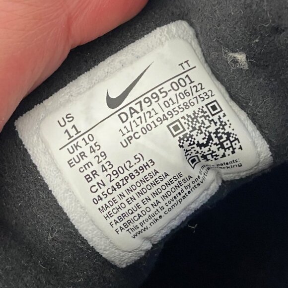 New Nike Waffle One Mens Size 11 Black White‎ Style DA7995-001 Running Shoes Run - Picture 7 of 11